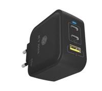 ICY BOX Ladegerät 3-Port 65W GaN con PD 3.0 Caricabatterie rapido IB-PS1030-PD