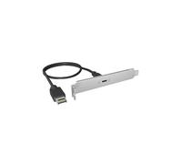 ICY Box Pannello backpanel USB 3.2 Gen 2 x 2) USB Type-C da 20 Gbps, cavo interno USB Type-E 60 cm, struttura in metallo, Plug & Play, IB-AC553