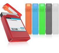 ICY BOX Set da 6 custodie per hard disk da 3,5 pollici per protezione o conservazione, impilabili, etichettabili, custodia rigida, in plastica, multicolore, IB-AC602b-6