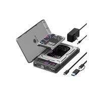 ICY BOX Spade Clone 3882 Docking Station e stazione di clonazione per SSD M.2 NVMe e HDD/SSD SATA 2,5"/3,5", USB-C 3.2 Gen 2 (10 Gbps), clonazione offline, HotSwap, IB-3882MS U31