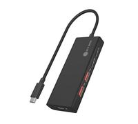 ICY BOX USB 3.2 Gen 2 HUB (10 Gbit/s), 4X USB 3.2 (2X USB-A & 2X USB-C), 100W Power Delivery, Alluminio, Incluso Cavo da 30 cm, IB-HUB1436-CPD