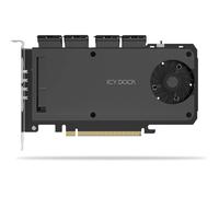 Icy Dock Adapter 4 x M.2 NVMe SSD Mobile Rack Card MB204MP-1B