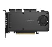Icy Dock Adapter 4 x M.2 NVMe SSD Mobile Rack Card PCIe 5.0 x16 (NVMe) MB204MP-B