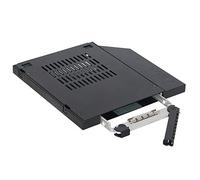 Icy Dock Adattatore Caddy SSD/HDD con Rack Rimovibile, Custodia Rack per SSD/HDD 2,5' SATA Hot-Swap per alloggiamento unità Ottica CD/Dvd-Rom Sottile da 9,5 mm - ToughArmor MB411SPO-2B