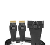 ICY DOCK Cavo MCIO 8i SFF-TA-1016 a 2X SlimSAS 4i SFF-8654 - 0,5 m | MB310L-B