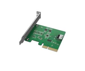 ICY DOCK EXLink MB408A5 MCIO 4i (SFF-TA-1016) a PCIe 5.0 x4 adattatore con Redriver