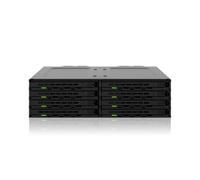 Icy Dock Mobile Rack backplane, Rack Rimovibile, Box del Rack Hot Swap per 8 x HDD/SSD 2.5" SATA/SAS in 1 alloggiamento da 5,25" - ExpressCage MB038SP-B