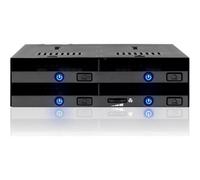 ICY DOCK Rack rimovibile senza cassetto, docking station interna, custodia rack hot-swap per 4 HDD da 2,5" o SATA/SAS SSD in un alloggiamento da 5,25" - flexiDOCK MB014SP-B R1