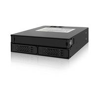 Icy Dock Gabbia backplane, Rack Mobile Hot Swap in Metallo per 2 x SSD o HDD 2.5" SATA/SAS & Slim Odd Vassoio/masterizzatore Dvd per alloggiamento 5.25" - Tough Armor MB994IPO-3SB