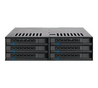 Icy Dock MB326SP-B 0 TB Serial ATA III 2.5" 438 g Rack (1U) Nero 6x 2.5"