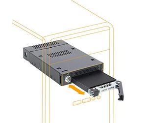 ICY DOCK MB833M2K-B - Rack SSD M.2 PCIe NVMe per unità esterna da 3,5"