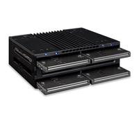 Icy Dock Rack Design Estrazione Diretta Hot Swap, Docking Station Interna, Docking per 4 HDD da 2,5" o SSD SATA/SAS in 1 alloggiamento da 5,25" - flexiDOCK MB024SP-B