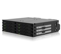 Icy Dock Mobile Rack backplane, Rack Rimovibile, Box del Rack Hot Swap per 8 x HDD/SSD 2.5" SATA/SAS in 1 alloggiamento da 5,25" - ExpressCage MB038SP-B