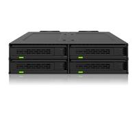 ICY DOCK Rack mobile per 4 SSD U.2/U.3 da 15 mm per alloggiamento da 5,25" - Sistema di montaggio senza attrezzi - ExpressCage MB324V4P-B