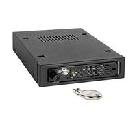 Icy Dock Rack rimovibile, custodia in metallo per SSD o HDD 2.5" SATA/SAS in 1 alloggiamento da 3,5" con chiave di blocco antivibrante e vite zigrinata - ToughArmor EX MB491SKL-B