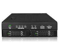 ICY DOCK RAID 1 / JBOD - Cornice intercambiabile per due SATA HDD/SSD da 2,5" in 1 alloggiamento da 5,25" in metallo pieno - ToughArmor RAID MB902SPR-B R1