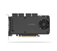 Icy Dock Adattatore 4 x M.2 NVMe SSD Mobile Rack Adattatore Card f