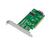 Icy Dock Scheda Adattatore Host NVMe PCIe 5.0 x16 con 2 × MCIO 8i (SFF-TA-1016) e redriver - EXLink MB308A5