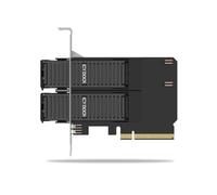 Scheda adattatore ICY DOCK MB312M4P-B doppio SSD M.2 NVMe PCIe 4.0 x8