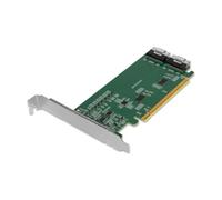 ICY DOCK Scheda adattatrice NVMe PCIe 4.0 x16 con 2 porte SlimSAS 8i (SFF-8654) e redriver (richiesta biforcazione PCIe) - EXLink MB308A