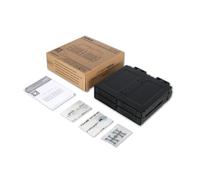 Icy Dock MB699VP-B Rack Full Metal 4 Bay NVMe U.2 SSD robusto Full Metal 4 Bay per esterni 5,25 "Bay, doppi ventilatori da 40mm (incluso con adattatore per spina di alimentazione a 2 pin EU)