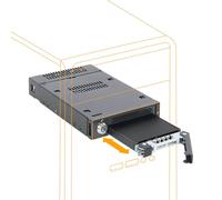 ICY DOCK ToughArmor MB833MK-B V2 Drive Enclosure per interfaccia host interna M.2, PCI Express NVMe 4.0 - SFF-8654 SlimSAS da 3,5", nero