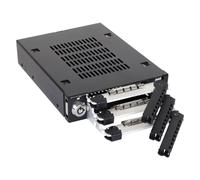3x 2.5" to 1x 3.5" bay mobile rack SATA metal keylock black MB993SK-B