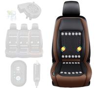 Icy Seat Car Cooling Cushion, IcySeat Cooling Car Seat Cover with 3-Speed 24/20/16/12 Fan & 6-Mode Massage Cars Seats Cooler Pad, Automatic Start-Stop, for Cars, SUV, Truck (Coffee,24 Fan Board)