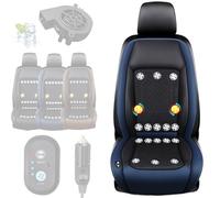 Icy Seat Car Cooling Cushion, IcySeat Cooling Car Seat Cover with 3-Speed 24/20/16/12 Fan & 6-Mode Massage Cars Seats Cooler Pad, Automatic Start-Stop, for Cars, SUV, Truck (Blue,16 Fan Board)
