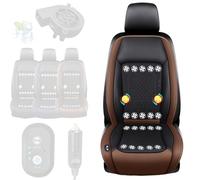 Icy Seat Car Cooling Cushion, IcySeat Cooling Car Seat Cover with 3-Speed 24/20/16/12 Fan & 6-Mode Massage Cars Seats Cooler Pad, Automatic Start-Stop, for Cars, SUV, Truck (Coffee,20 Fan Board)