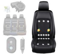 Icy Seat Car Cooling Cushion, IcySeat Cooling Car Seat Cover with 3-Speed 24/20/16/12 Fan & 6-Mode Massage Cars Seats Cooler Pad, Automatic Start-Stop, for Cars, SUV, Truck (Black,16 Fan Board)