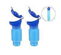 ICYANG 2 pezzi orinatoio portatile pieghevole di emergenza maschio e femmina, viaggio guida all'aperto campeggio auto toilette pipì bottiglia per bambini anziani, 750 ml