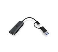 IcyBox IB-LAN301-C3 - Adattatore da USB Type-A o Type-C® a 2,5 Gigabit Ethernet LAN