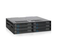 IcyDock 6x 2.5 SATA/SAS in 1x 5.25 bay mobile rack screwless (MB326SP-1B)