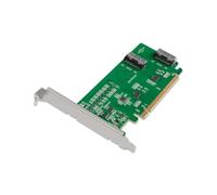 ICYDOCK EXLink MB308A5 PCIe 5.0 x16 NVMe Scheda adattatore host con 2 × MCIO 8i (SFF-TA-1016) & Redriver (PCIe Bifurcation richiesto)