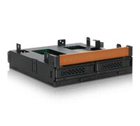 IcydOCK ExpressCage - Gabbia backplane per 2 x 2,5 "HDD/SSD SATA/SAS e vassoio ODD ultra sottile per alloggiamento esterno da 5