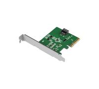 IcyDock MB408A5 MCIO 4i zu PCIe 5.0 x4 Adapter mit Redriver 128 Gbps