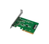 ICY DOCK Scheda adattatore PCIe 5.0 x8 NVMe con 1 connettore MCIO 8i (SFF-TA-1016) e Redriver (richiesta PCIe biforcation) - EXLink MB409A5