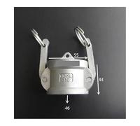 ICYJRFHLTF 1-1/4" Socket End cap Type C Camlock Quick Disconnect Coupling 316 Stianless Cam Groove for Hose Pumps