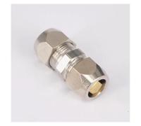 ICYJRFHLTF 2pcs Fit Tube O/D 10mm Equal Nikel Plated Brass Ferrule Pneumatic Air Compression Fitting Adapter