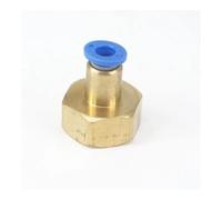 ICYJRFHLTF 5pc 1/2" Female to Fit Tube O/D 6mm Pneumatic Push in Connector Union Quick Release Air Fitting Plumbing