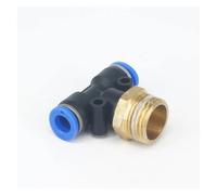 ICYJRFHLTF 5pc 1/2" Male to Fit Tube O/D 8mm Pneumatic Tee 3 Way Push in Connector Union Quick Release Air Fitting Plumbing