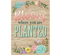 ICYJRFHLTF "Bloom Where You Are Planted Inspirational Quote Wall Art - Uplifting Poster for Home Office, Bedroom or Classroom Decor Framed,16x24inch(40x60cm)