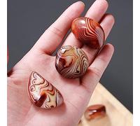 ICYJRFHLTF Crystal Twining Agate raw Stone Large Particle Polished red Ornaments for Garden Fish Tank Decoration (Size : 20-30g)