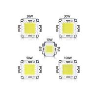 ICYJRFHLTF Indoor Lighting 10pcs LED Beads Chip Spotlight High Power COB 10W 20W 30W 50W 100W White/Warm White for Floodlight Searchlight Integrated Chip(Color:White,Size:30 32V 50W)