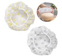 Icyowls 2 Pezzi Copri Alimenti per Pane e Pasticceria, Copri freschezza riutilizzabili con Bordo Elastico per Coprire Ciotole, Impasto e Dolci, Cucina, Frigorifero, Picnic