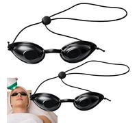 Icyowls 2 pezzi Occhiali protettivi a infrarossi per solarium e lampada a luce rossa, ergonomici con protezione UV, regolabili ed elastici, design confortevole