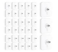 Icyowls 30PCS Viti adesive senza forare, viti adesive per parete - ganci a vite autoadesivi trasparenti, forte aderenza e durevoli, ideale per cucina, bagno, soggiorno, piastrelle e superfici lisce