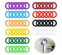 Icyowls 60 pezzi Copritasti, Coperture per chiavi colorate 10 colori Rotonde PVC Set di copritasti in plastica, Diametro 2,2 cm