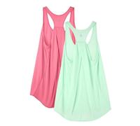 icyzone, canotta sportiva da donna, yoga, racerback, per fitness e running, 2 pezzi, XL